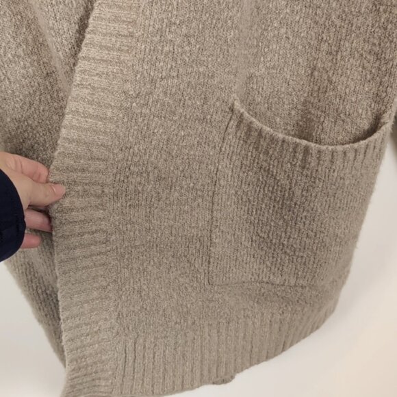3/$20 Forever 21 Open Front Cardigan Sweater Boucle Knit Long Relaxed Slouchy - Picture 4 of 11